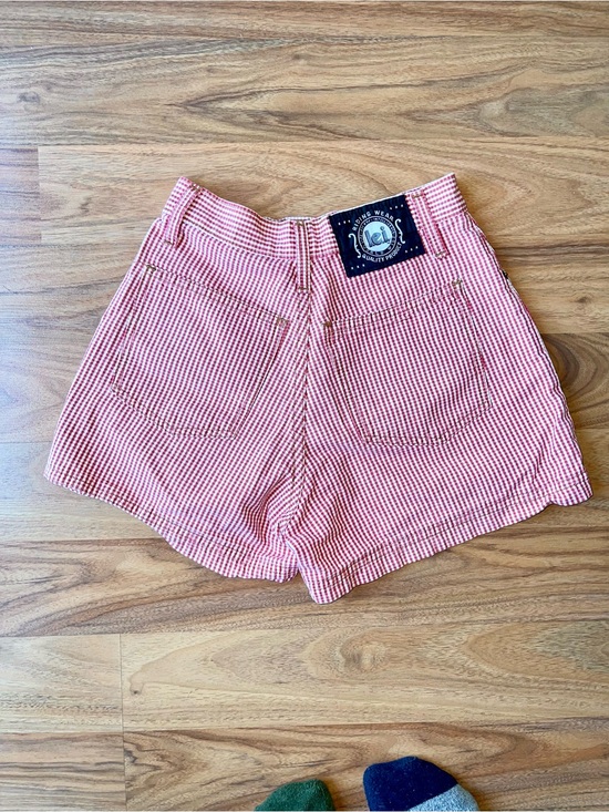 Lee Pants - Red gingham shorts 100% cotton size 5 vintage